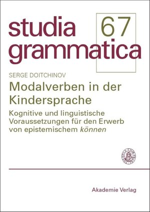 Buchcover Modalverben in der Kindersprache | Serge Doitchinov | EAN 9783050044330 | ISBN 3-05-004433-0 | ISBN 978-3-05-004433-0