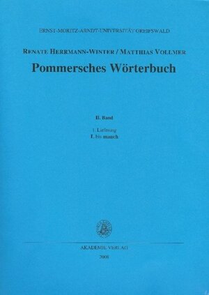 Buchcover Pommersches Wörterbuch / L bis manch | Renate Herrmann-Winter | EAN 9783050044590 | ISBN 3-05-004459-4 | ISBN 978-3-05-004459-0