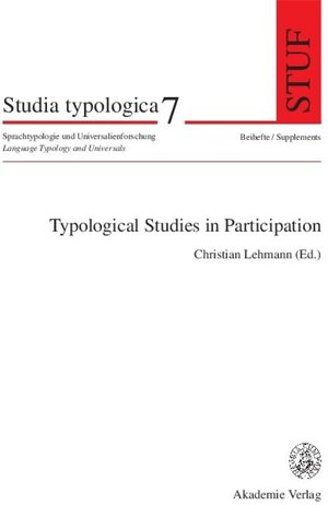 Buchcover Typological Studies in Participation | EAN 9783050080536 | ISBN 3-05-008053-1 | ISBN 978-3-05-008053-6