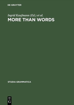 Buchcover More than Words  | EAN 9783050081274 | ISBN 3-05-008127-9 | ISBN 978-3-05-008127-4