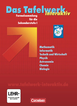 Buchcover Das Tafelwerk interaktiv - Formelsammlung für die Sekundarstufe I - Westliche Bundesländer | Rüdiger Erbrecht | EAN 9783060002900 | ISBN 3-06-000290-8 | ISBN 978-3-06-000290-0