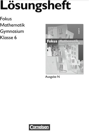 Buchcover Fokus Mathematik - Gymnasium - Ausgabe N / 6. Schuljahr - Lösungen zum Schülerbuch | Ina Bischof | EAN 9783060008353 | ISBN 3-06-000835-3 | ISBN 978-3-06-000835-3