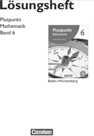 Buchcover Pluspunkt Mathematik - Baden-Württemberg - Neubearbeitung - Band 6 | Klaus de Jong | EAN 9783060048243 | ISBN 3-06-004824-X | ISBN 978-3-06-004824-3