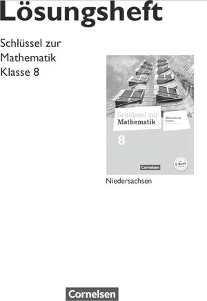 Buchcover Schlüssel zur Mathematik - Differenzierende Ausgabe Niedersachsen - 8. Schuljahr | Helga Berkemeier | EAN 9783060067374 | ISBN 3-06-006737-6 | ISBN 978-3-06-006737-4