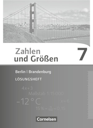 Buchcover Zahlen und Größen - Berlin und Brandenburg - 7. Schuljahr | Udo Wennekers | EAN 9783060085415 | ISBN 3-06-008541-2 | ISBN 978-3-06-008541-5