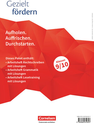 Buchcover Gezielt fördern - Lern- und Übungshefte Deutsch - 9./10. Schuljahr  | EAN 9783060610327 | ISBN 3-06-061032-0 | ISBN 978-3-06-061032-7