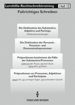 Buchcover Rechtschreibtraining. Material für differenzierte Übungen auf Wort-,... / Heft 13: Fallrichtiges Schreiben | Margot Reichardt | EAN 9783061018047 | ISBN 3-06-101804-2 | ISBN 978-3-06-101804-7