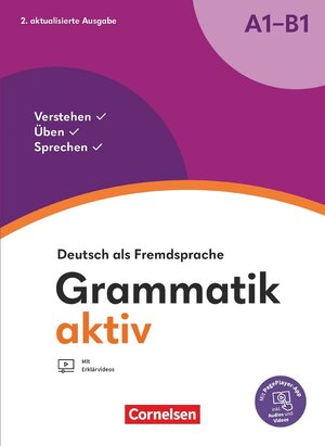 Buchcover Grammatik aktiv - Deutsch als Fremdsprache - 2. aktualisierte Ausgabe - A1-B1 | Dr. Friederike Jin | EAN 9783061230098 | ISBN 3-06-123009-2 | ISBN 978-3-06-123009-8