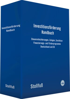 Buchcover Investitionsförderung Handbuch - online | Hans Georg Sönsken | EAN 9783081760001 | ISBN 3-08-176000-3 | ISBN 978-3-08-176000-1