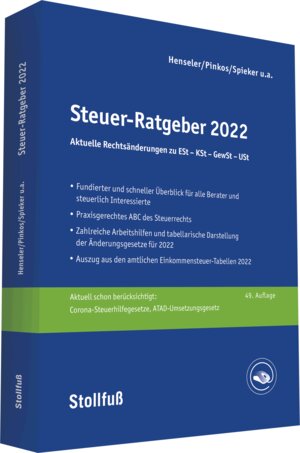 Buchcover Steuer-Ratgeber - online | Frank Henseler | EAN 9783081877006 | ISBN 3-08-187700-8 | ISBN 978-3-08-187700-6