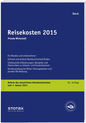 Buchcover Reisekosten 2015 | Wolfgang Deck | EAN 9783083110156 | ISBN 3-08-311015-4 | ISBN 978-3-08-311015-6