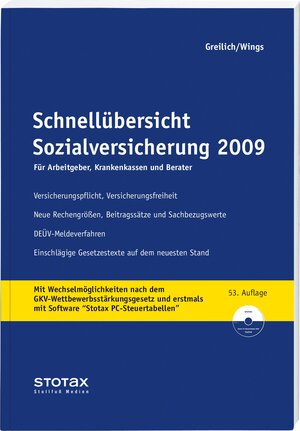 Buchcover Schnellübersicht Sozialversicherung 2009 | Werner Greilich | EAN 9783083141099 | ISBN 3-08-314109-2 | ISBN 978-3-08-314109-9