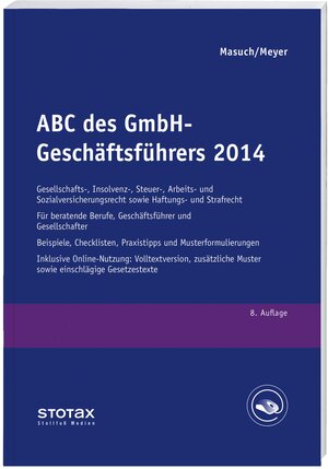 Buchcover ABC des GmbH-Geschäftsführers 2014 | Andreas Masuch | EAN 9783083160083 | ISBN 3-08-316008-9 | ISBN 978-3-08-316008-3