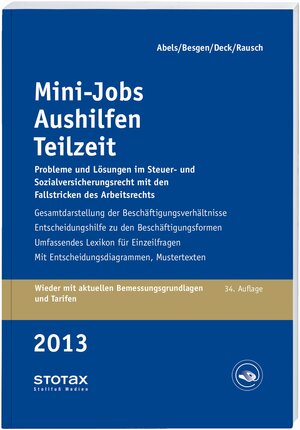 Buchcover Mini-Jobs, Aushilfen, Teilzeit 2013 | Andreas Abels | EAN 9783083176138 | ISBN 3-08-317613-9 | ISBN 978-3-08-317613-8