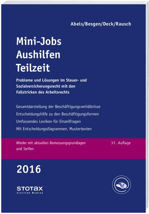 Buchcover Mini-Jobs, Aushilfen, Teilzeit 2016 | Andreas Abels | EAN 9783083176169 | ISBN 3-08-317616-3 | ISBN 978-3-08-317616-9