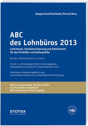 Buchcover ABC des Lohnbüros 2013 | Klaus Mader | EAN 9783083178132 | ISBN 3-08-317813-1 | ISBN 978-3-08-317813-2