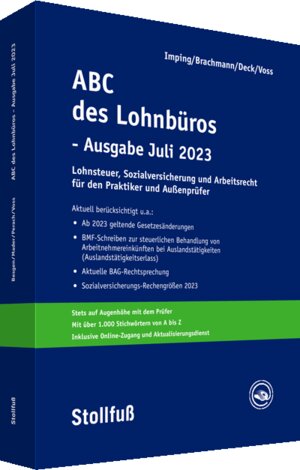 Buchcover ABC des Lohnbüros - Ausgabe Juli 2023 | Andreas Imping | EAN 9783083279235 | ISBN 3-08-327923-X | ISBN 978-3-08-327923-5