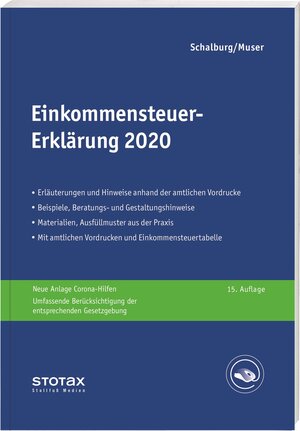 Buchcover Einkommensteuer-Erklärung 2020 | Martin Schalburg | EAN 9783083637202 | ISBN 3-08-363720-9 | ISBN 978-3-08-363720-2