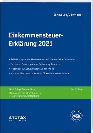 Buchcover Einkommensteuer-Erklärung 2021 | Martin Schalburg | EAN 9783083637219 | ISBN 3-08-363721-7 | ISBN 978-3-08-363721-9
