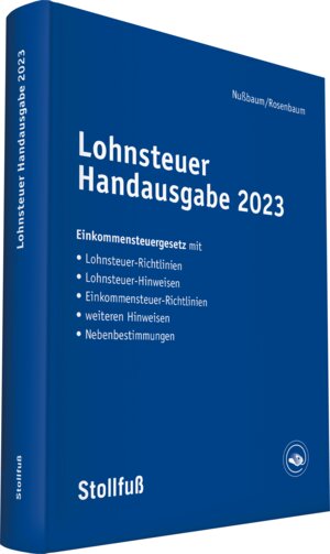 Buchcover Lohnsteuer Handausgabe 2023 | Sabine Nußbaum | EAN 9783083673231 | ISBN 3-08-367323-X | ISBN 978-3-08-367323-1
