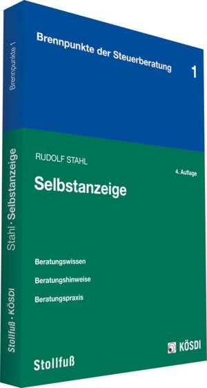 Buchcover Selbstanzeige | Rudolf Stahl | EAN 9783084500147 | ISBN 3-08-450014-2 | ISBN 978-3-08-450014-7