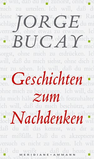 Buchcover Geschichten zum Nachdenken | Jorge Bucay | EAN 9783100095855 | ISBN 3-10-009585-5 | ISBN 978-3-10-009585-5