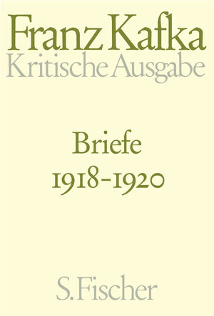 Buchcover Briefe 1918-1920 | Franz Kafka | EAN 9783100381620 | ISBN 3-10-038162-9 | ISBN 978-3-10-038162-0
