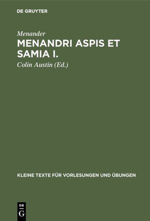Buchcover Menandri Aspis et Samia I.  | EAN 9783110013061 | ISBN 3-11-001306-1 | ISBN 978-3-11-001306-1