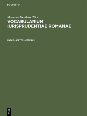 Buchcover amitto - ceterum  | EAN 9783110013719 | ISBN 3-11-001371-1 | ISBN 978-3-11-001371-9