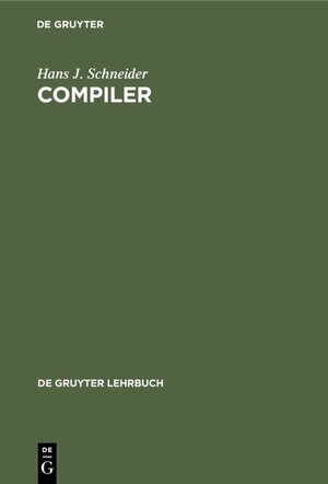 Buchcover Compiler | Hans J. Schneider | EAN 9783110020588 | ISBN 3-11-002058-0 | ISBN 978-3-11-002058-8