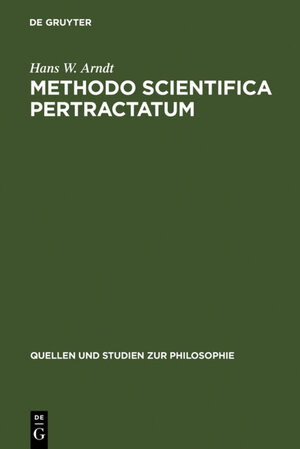 Buchcover Methodo scientifica pertractatum | Hans W. Arndt | EAN 9783110039429 | ISBN 3-11-003942-7 | ISBN 978-3-11-003942-9