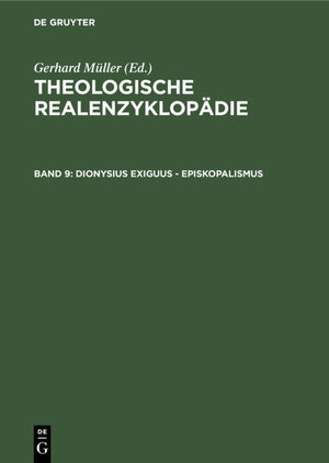 Buchcover Dionysius Exiguus - Episkopalismus  | EAN 9783110085730 | ISBN 3-11-008573-9 | ISBN 978-3-11-008573-0