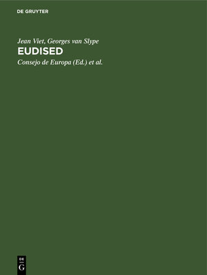 Buchcover Eudised | Jean Viet | EAN 9783110098518 | ISBN 3-11-009851-2 | ISBN 978-3-11-009851-8