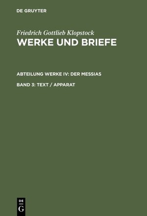 Buchcover Text / Apparat | EAN 9783110147513 | ISBN 3-11-014751-3 | ISBN 978-3-11-014751-3