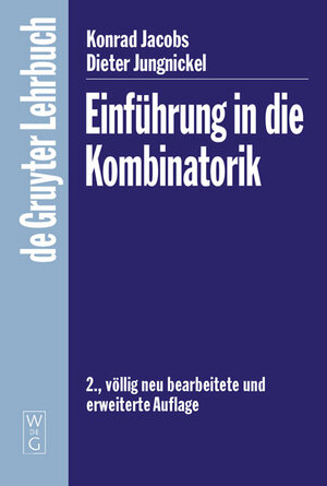 Einführung in die Kombinatorik (Gruyter - de Gruyter Lehrbücher) (de Gruyter Lehrbuch)