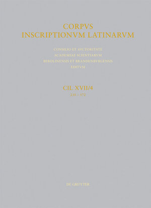 Buchcover Corpus inscriptionum Latinarum. Miliaria Imperii Romani. Illyricum... / Miliaria provinciae Dalmatiae  | EAN 9783110176230 | ISBN 3-11-017623-8 | ISBN 978-3-11-017623-0