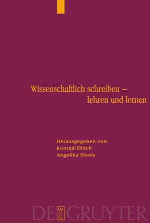 Buchcover Wissenschaftlich schreiben - lehren und lernen  | EAN 9783110178630 | ISBN 3-11-017863-X | ISBN 978-3-11-017863-0