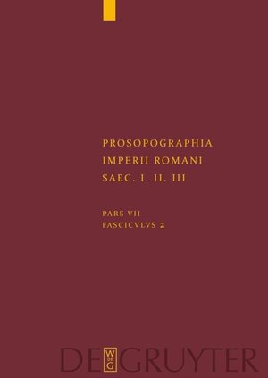 Buchcover Prosopographia Imperii Romani Saec I, II, III. / (S)  | EAN 9783110193169 | ISBN 3-11-019316-7 | ISBN 978-3-11-019316-9