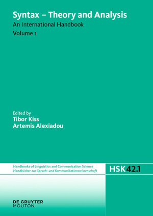 Buchcover Syntax - Theory and Analysis. Volume 1 | EAN 9783110202762 | ISBN 3-11-020276-X | ISBN 978-3-11-020276-2