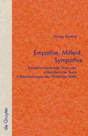 Buchcover Empathie, Mitleid, Sympathie | Verena Barthel | EAN 9783110203509 | ISBN 3-11-020350-2 | ISBN 978-3-11-020350-9