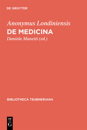 Buchcover De medicina  | EAN 9783110218718 | ISBN 3-11-021871-2 | ISBN 978-3-11-021871-8