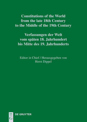 Buchcover Constitutions of the World from the late 18th Century to the Middle... / Constitutional Documents of Portugal and Spain 1808–1845  | EAN 9783110234947 | ISBN 3-11-023494-7 | ISBN 978-3-11-023494-7