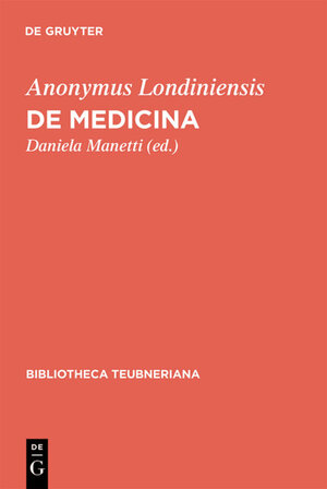 Buchcover De medicina  | EAN 9783110239034 | ISBN 3-11-023903-5 | ISBN 978-3-11-023903-4