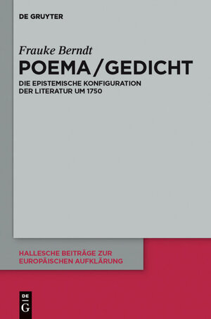 Buchcover Poema / Gedicht | Frauke Berndt | EAN 9783110253924 | ISBN 3-11-025392-5 | ISBN 978-3-11-025392-4