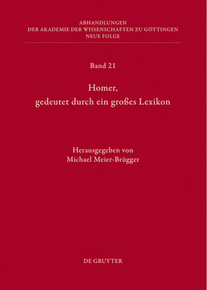 Buchcover Homer, gedeutet durch ein großes Lexikon  | EAN 9783110285185 | ISBN 3-11-028518-5 | ISBN 978-3-11-028518-5