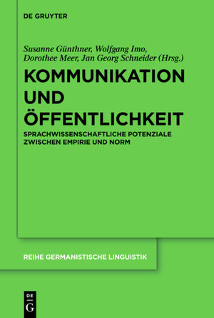 Buchcover Kommunikation und Öffentlichkeit  | EAN 9783110289701 | ISBN 3-11-028970-9 | ISBN 978-3-11-028970-1