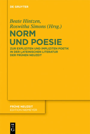 Buchcover Norm und Poesie  | EAN 9783110312140 | ISBN 3-11-031214-X | ISBN 978-3-11-031214-0
