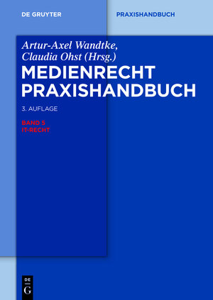 Buchcover Medienrecht / IT-Recht  | EAN 9783110314205 | ISBN 3-11-031420-7 | ISBN 978-3-11-031420-5