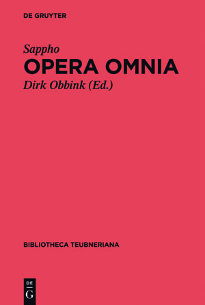 Buchcover Opera omnia | Sappho | EAN 9783110315226 | ISBN 3-11-031522-X | ISBN 978-3-11-031522-6