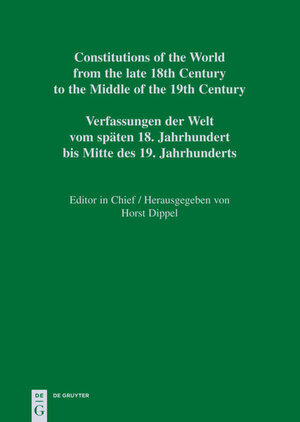 Buchcover Constitutions of the World from the late 18th Century to the Middle... / Constitutional Documents of Haiti 1790–1860  | EAN 9783110316025 | ISBN 3-11-031602-1 | ISBN 978-3-11-031602-5